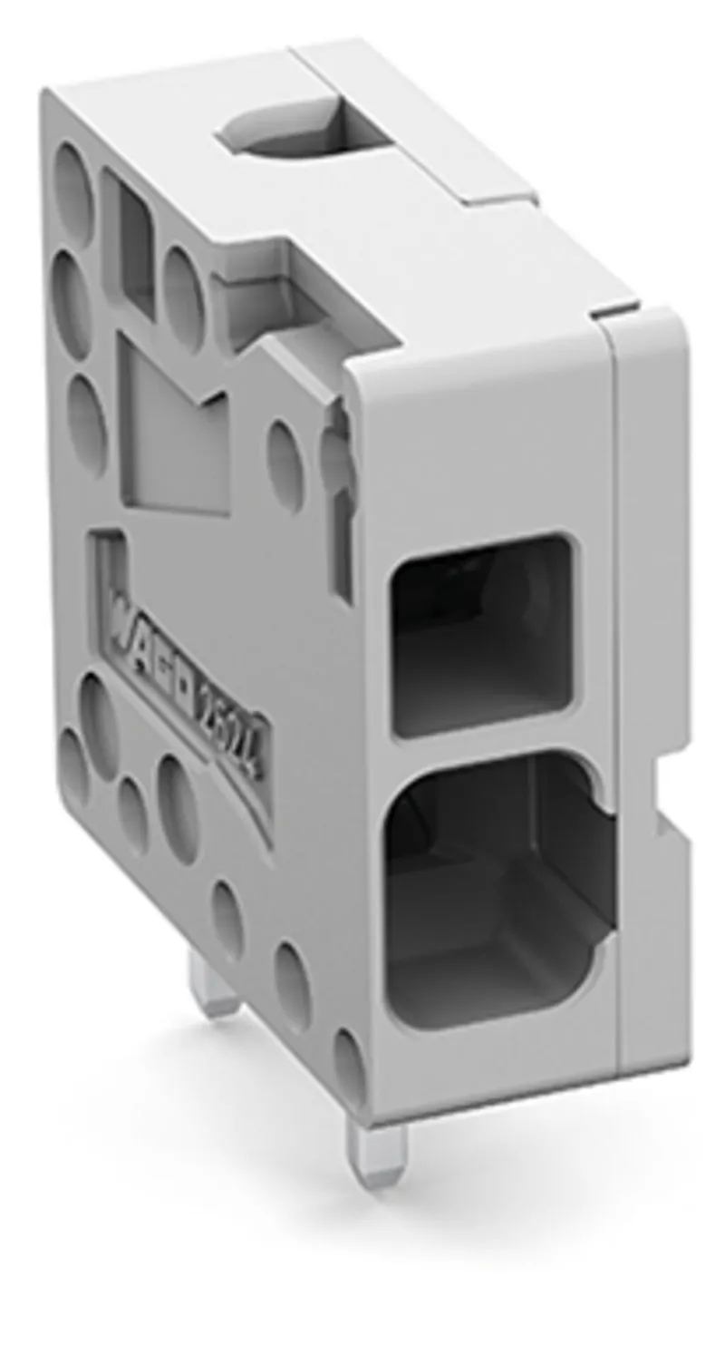 PCB terminal block; 4 mm²; Pin spacing 5 mm; 1-pole; Push-in CAGE CLAMP®; gray — photo 1 of 4