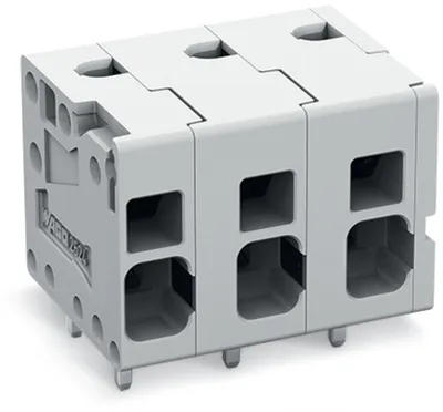 Wago 2624-1304 – PCB terminal block; 4 mm²; Pin spacing 7.5 mm; 4-pole; Push-in CAGE CLAMP®; gray