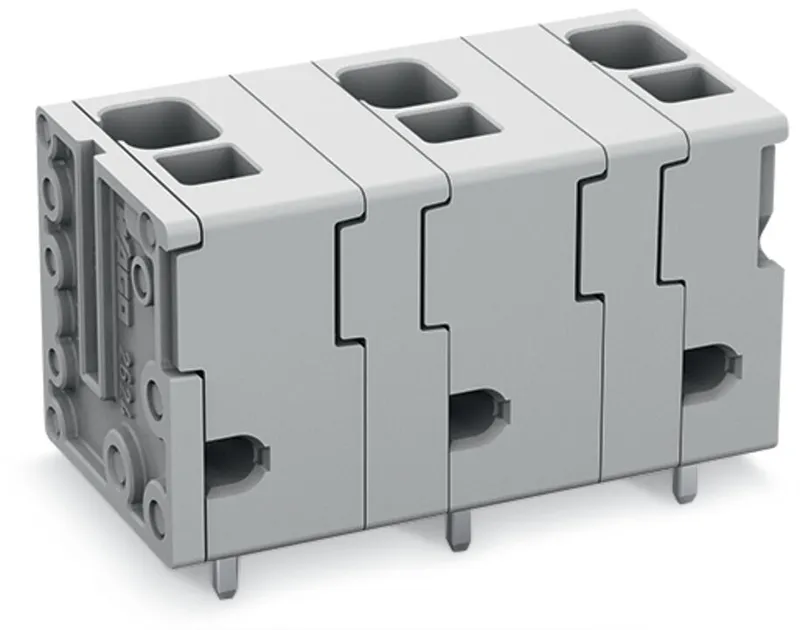 PCB terminal block; 4 mm²; Pin spacing 11.5 mm; 4-pole; Push-in CAGE CLAMP®; gray — photo 1 of 4