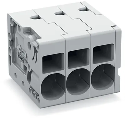 PCB terminal block; 6 mm²; Pin spacing 7.5 mm; 3-pole; Push-in CAGE CLAMP®; 6,00 mm²; gray