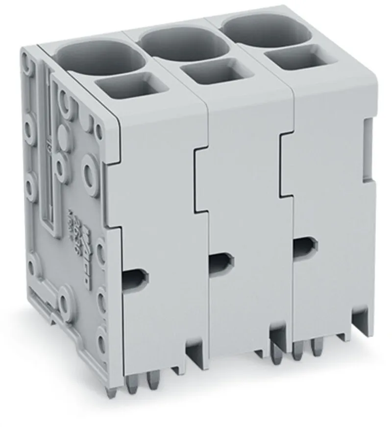 PCB terminal block; 16 mm²; Pin spacing 10 mm; 2-pole; Push-in CAGE CLAMP®; 16,00 mm²; gray — photo 1 of 3