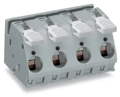 PCB terminal block; lever; 16 mm²; Pin spacing 15 mm; 8-pole; CAGE CLAMP®; commoning option; gray