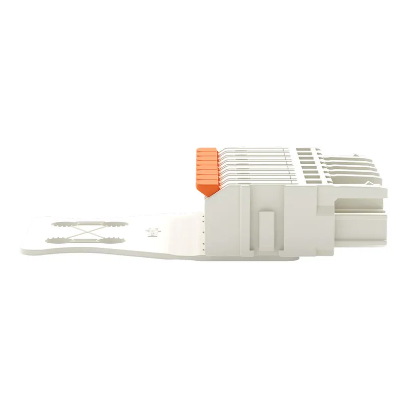 1-conductor female connector; lever; Push-in CAGE CLAMP®; 2.5 mm²; Pin spacing 5 mm; 8-pole; 100% protected against mismating, coding finger; Strain relief plate; light gray — photo 5 of 6