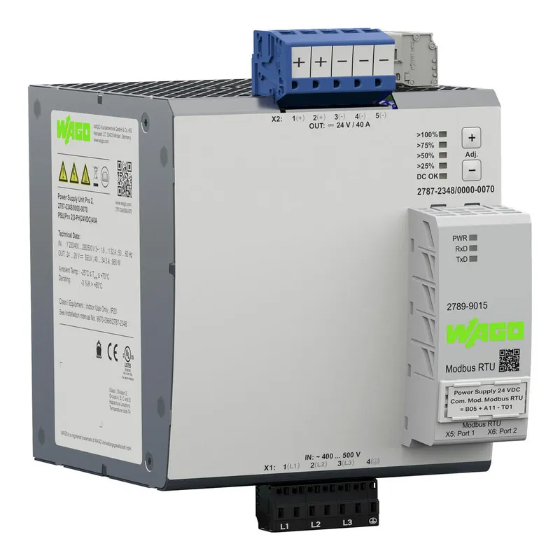 Power supply; Pro 2; 3-phase; 24 VDC output voltage; 40 A output current; TopBoost + PowerBoost; Protection Coating; communication capability — photo 4 of 6