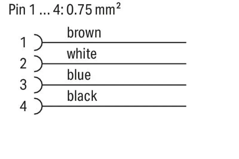 Power cable; M12A socket; angled; 4-pole; Length: 10 m — photo 3 of 4