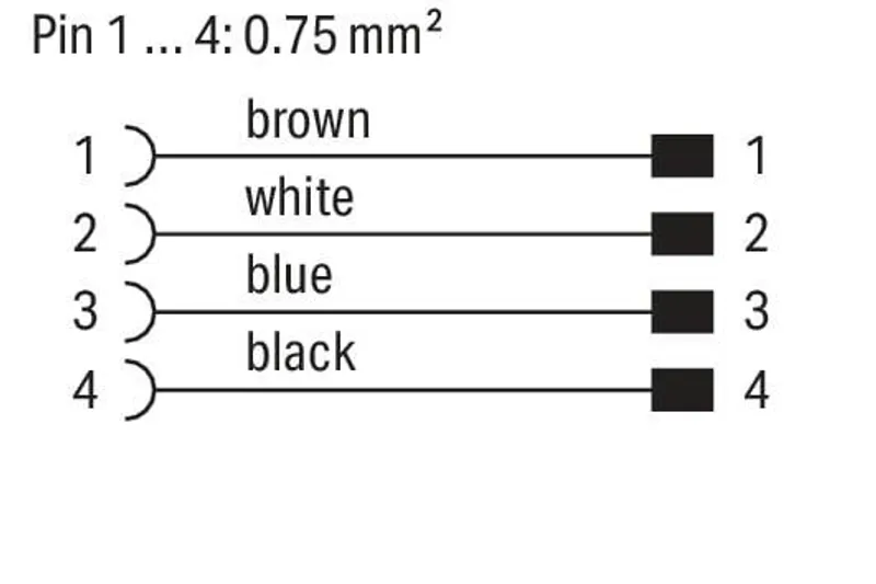Power cable; M12A socket; angled; M12A plug; angled; 4-pole; Length 0.2 m — photo 3 of 4
