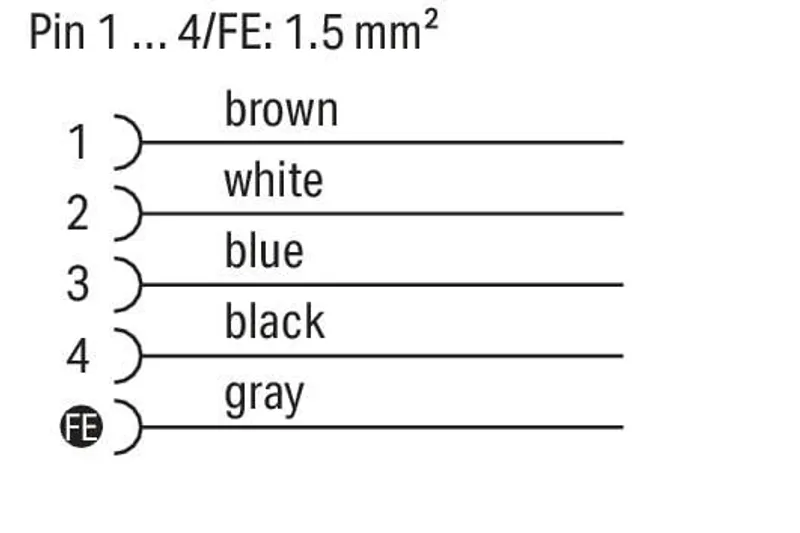 Power cable; M12L socket; angled; 5-pole; Length: 7.5 m — photo 3 of 4