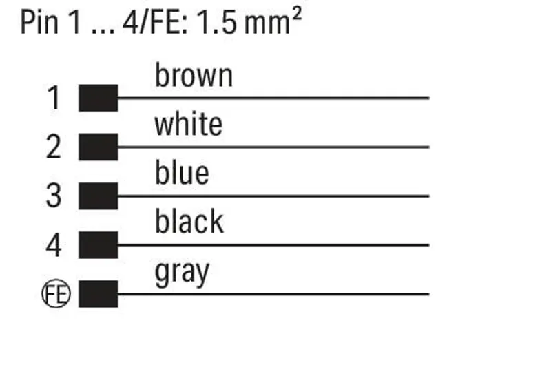 Power cable; M12L plug; angled; 5-pole; Length: 15 m — photo 3 of 4