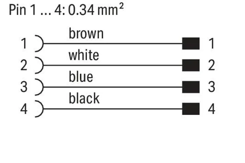 Sensor/Actuator cable; M12A socket; straight; M12A plug; straight; 4-pole; Length: 2 m — photo 3 of 4