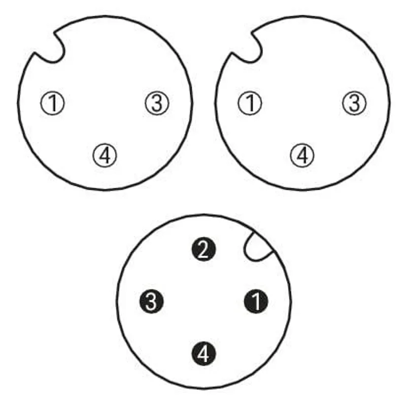 Sensor/Actuator cable; 2xM12 socket; straight; M12A plug; straight; 4-pole; Length: 1 m — photo 2 of 4