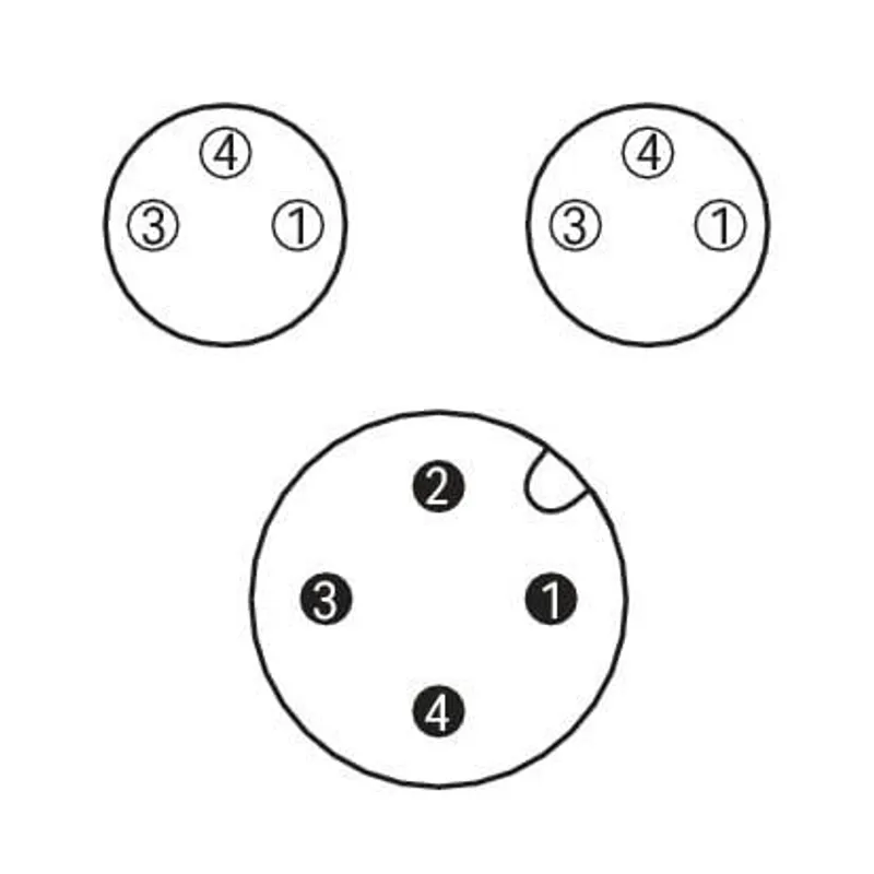 Sensor/Actuator cable; 2xM8 socket; straight; M12A plug; straight; 4-pole; Length: 1 m — photo 3 of 5