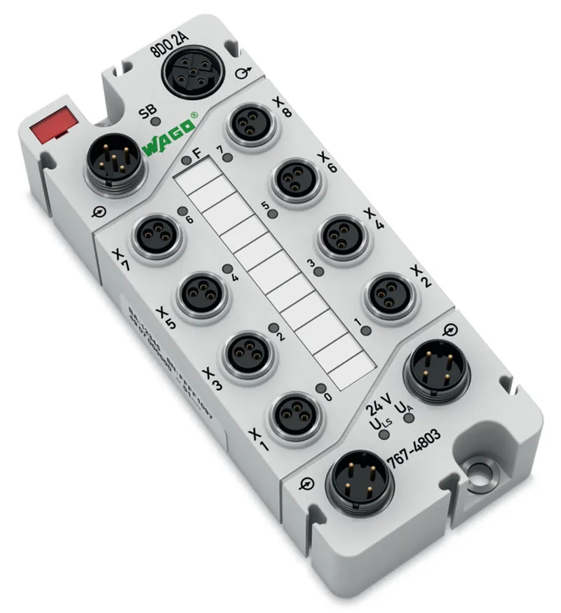 8-channel digital output; 24 VDC; 2.0 A; 8 x M8 — photo 1 of 4