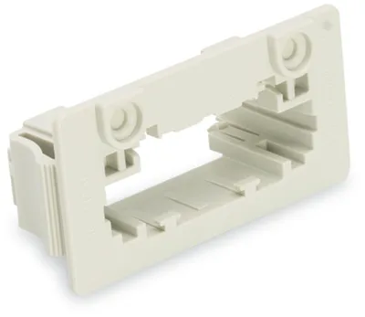 Snap-in frame; for male connectors; 1 part; Pin spacing 7.62 mm; 2-pole; light gray
