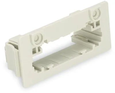 Snap-in frame; for male connectors; 1 part; Pin spacing 7.62 mm; 4-pole; light gray