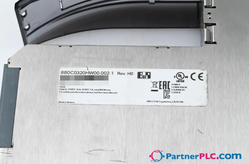 B&R 8B0C0320HW00.002-1 Used Rev. H0 – Connections for supplying external 24 V devices — photo 1 of 5