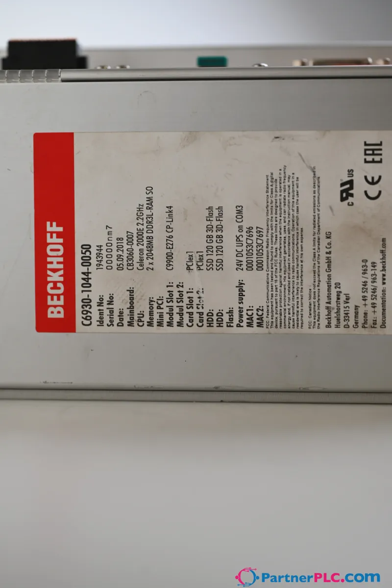 Beckhoff C6930-1044-0050 Used — photo 2 of 5