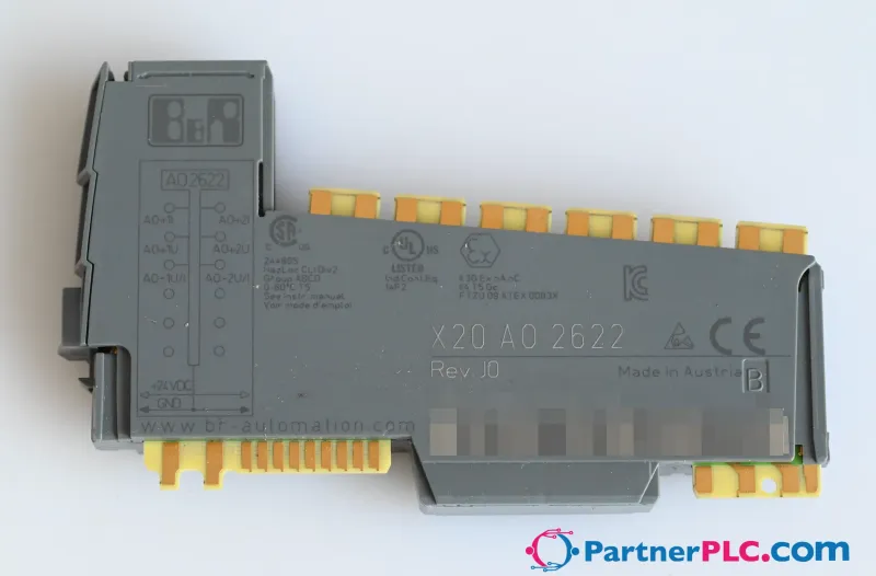B&R X20AO2622 New Rev. J0 – 2 analog outputs; Either current or voltage signal possible — photo 1 of 9