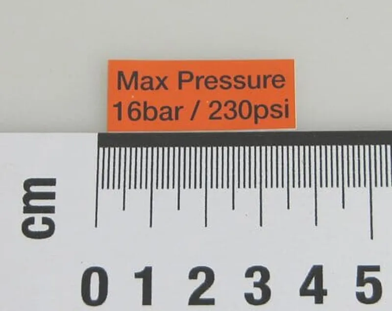 16bar / 230psi