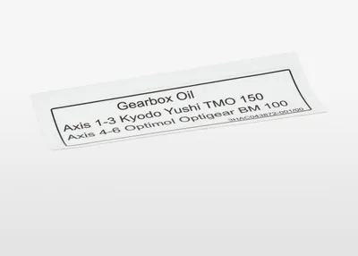 ABB 3HAC043872-001 – Label Oil quality