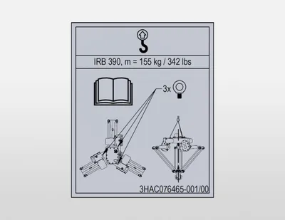 ABB 3HAC076465-001 – Lifting instrucion label