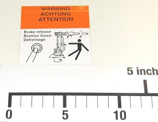 WARNING BRAKE RELEASE — photo 4 of 5