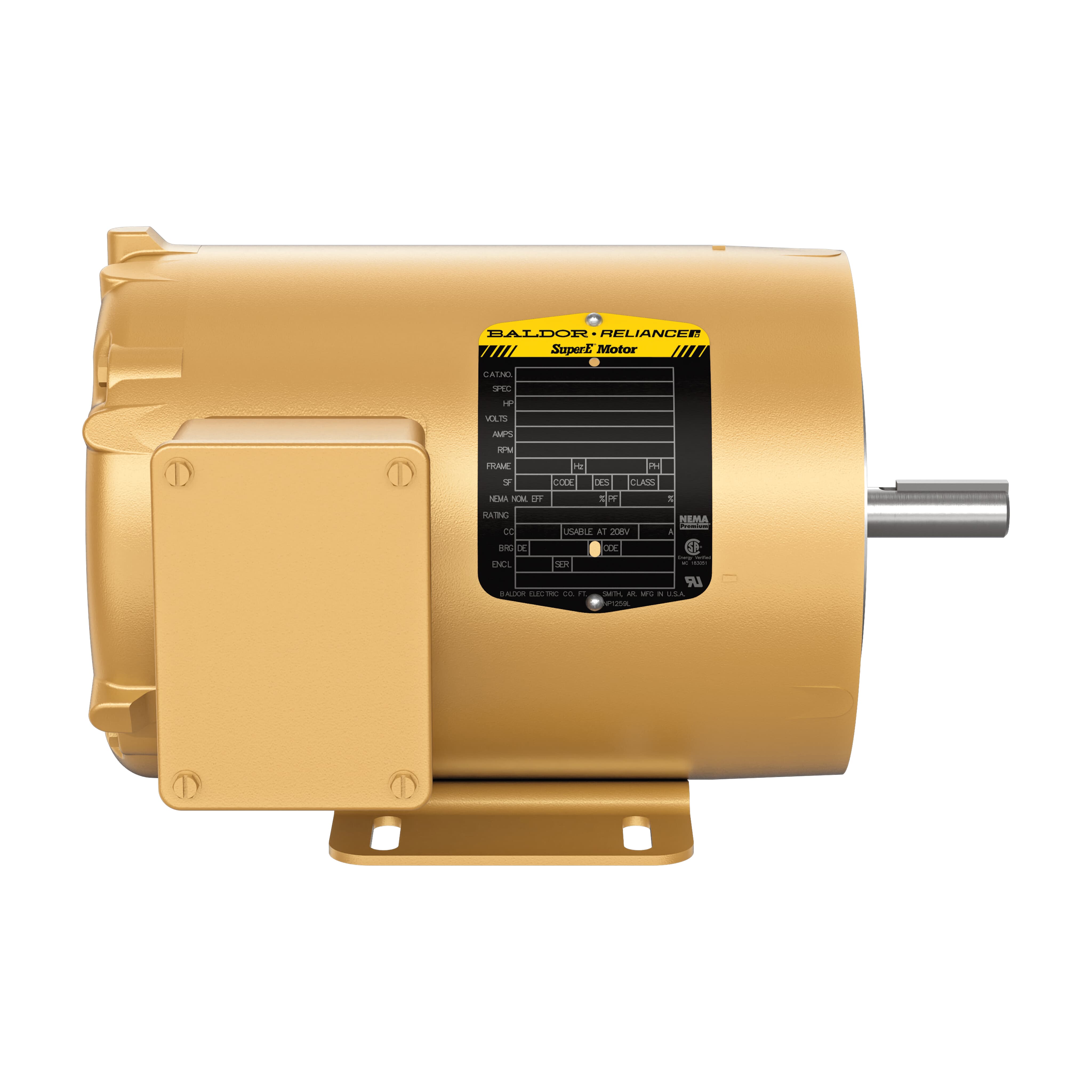 1HP,1770RPM,3PH,60HZ,56C,3522M,TENV — photo 2 of 3