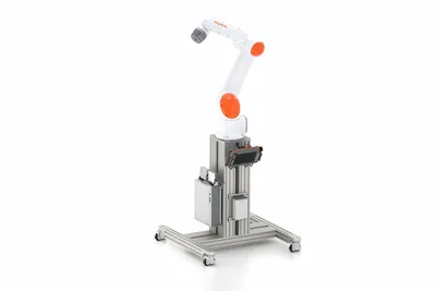 Robust robot column for mobile use