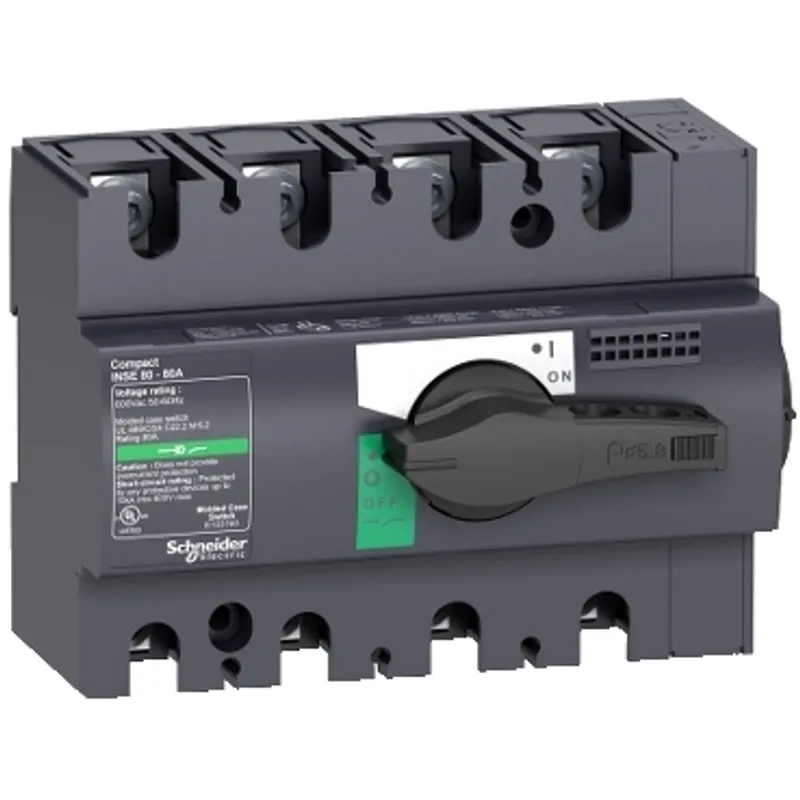 switch disconnector, Interpact INSE80, 80A, 4 poles