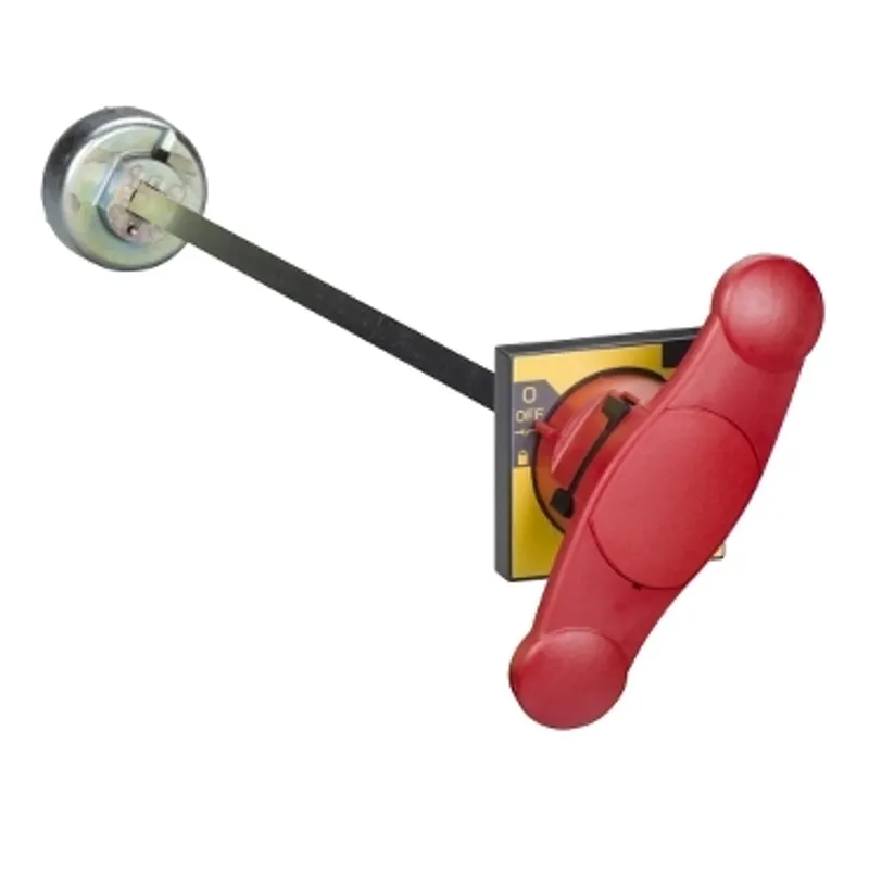 extended rotary handle, front control, Compact INS/INV 320 to 630, Compact INSJ400, red handle on yellow front