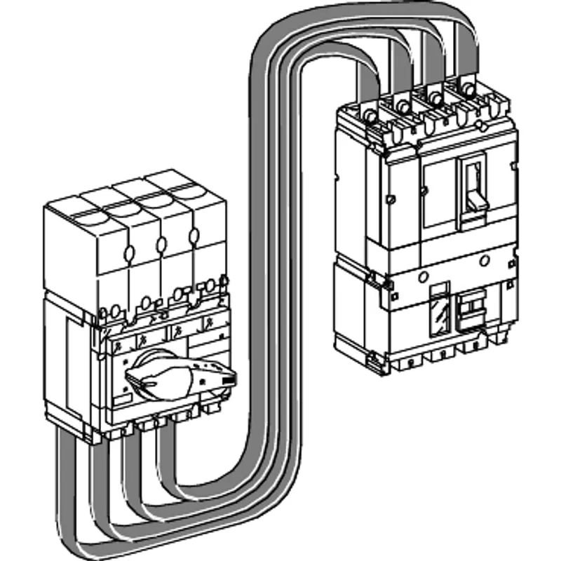 flexible comb assembly, Compact INV320 to 630, NSX400 to 630, vertical