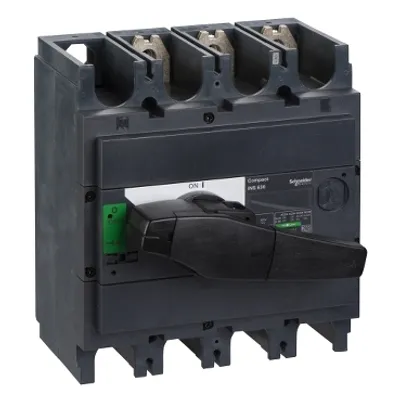 switch disconnector, Compact INS630, 630A, standard version with black rotary handle, 3 poles