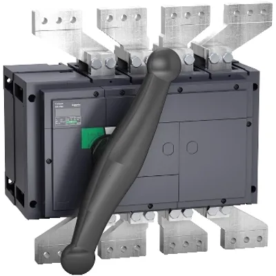 switch disconnector, Compact INS2000, 2000A, standard version with black rotary handle, 4 poles