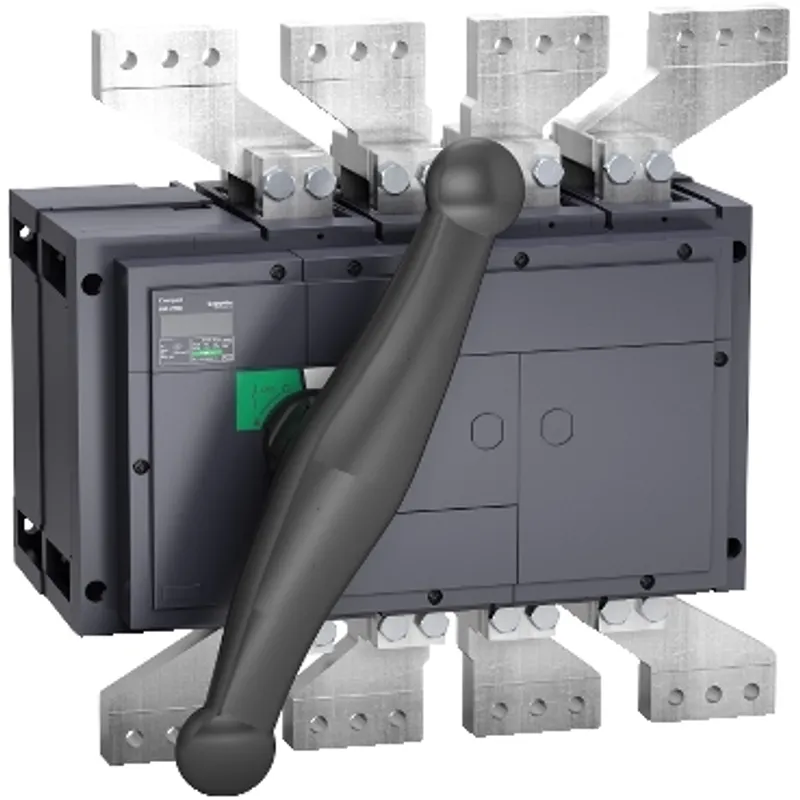 switch disconnector, Compact INS2000, 2000A, standard version with black rotary handle, 4 poles