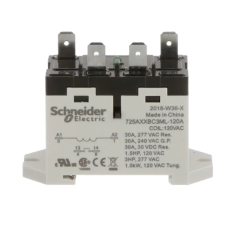 Power relay, SE Relays, 30A, 1NO, 120VAC, LED push button, blade terminals, DIN or panel mount — photo 6 of 9