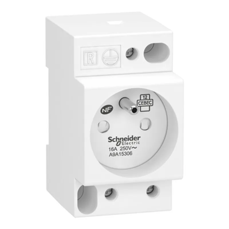 DIN socket iPC - 2P+E - 16A - 250VAC - NFC 15100 - french std
