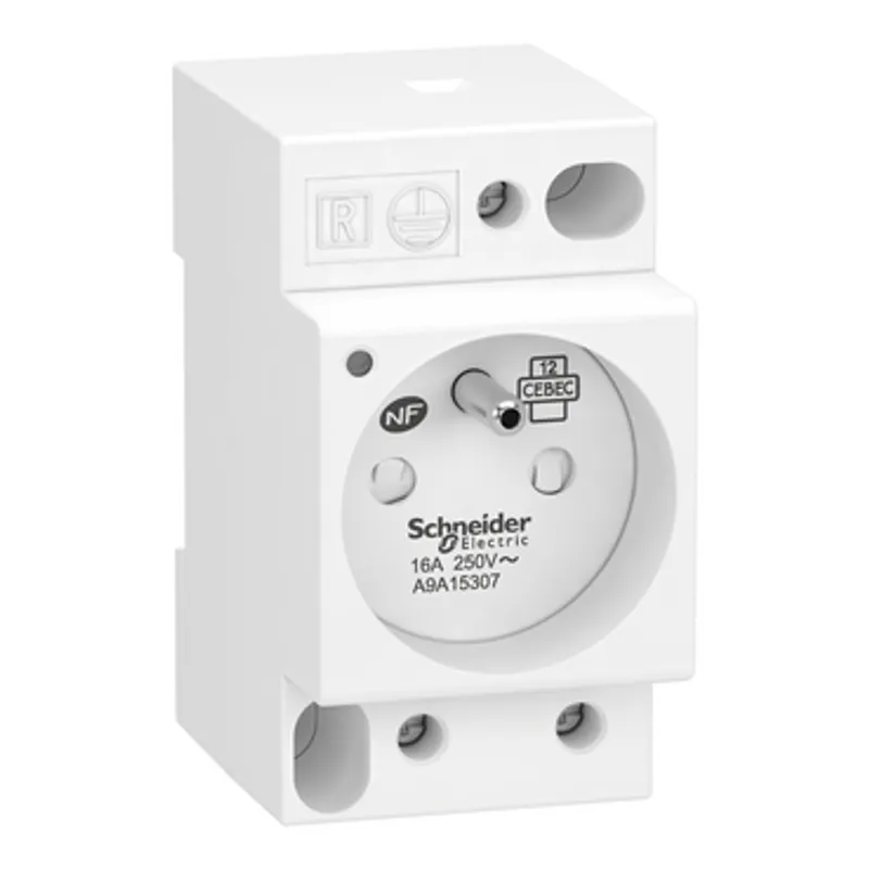 DIN socket iPC -2P+E -16A-250VAC-NFC15100 -french std-with volt.pres.indic.light