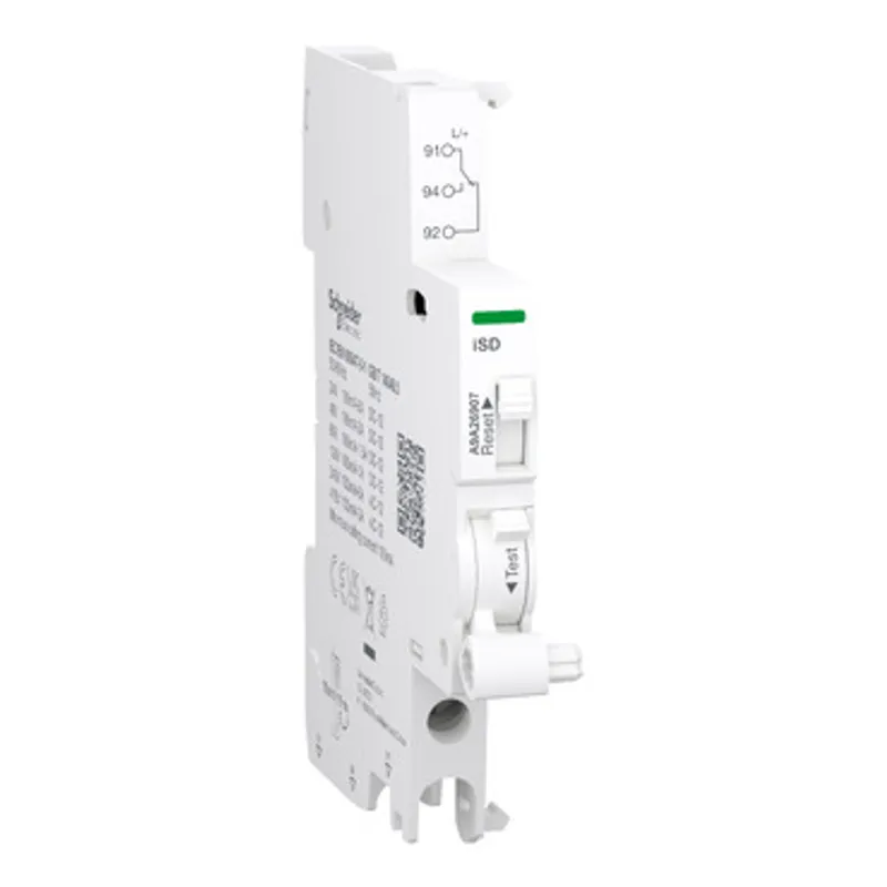 Auxiliary contact, Acti9 A9A, iSD, 1 C/O, 100mA to 6A, 24VAC to 415VAC, 24VDC to 130VDC, bottom connection — photo 1 of 2