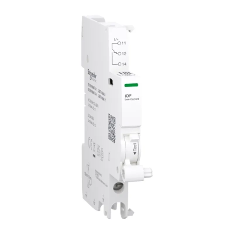 Auxiliary contact, Acti9 A9A, iOF, 1 C/O, 2mA to 100mA, 24VAC to 250VAC, 24VDC to 220VDC, bottom connection — photo 1 of 2