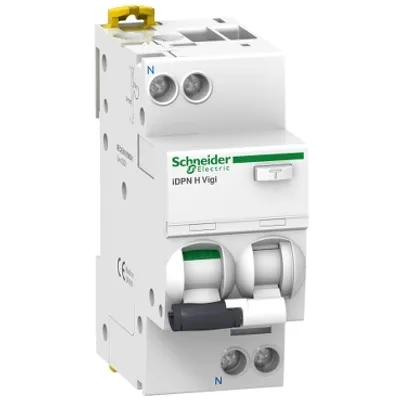 Residual current breaker with overcurrent protection (RCBO), Acti9 iDPN H Vigi, 1P+N, 16A, C curve, 10000A, A type, 30mA