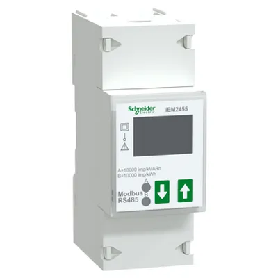 modular single phase power meter iEM2455 - 230V - 100A with communication Modbus