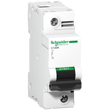 Miniature circuit breaker (MCB), Acti9 C120N, 1P, 80A, B curve, 10000A (IEC/EN 60898-1), 10kA (IEC/EN 60947-2)