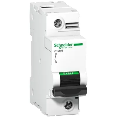 Miniature circuit breaker (MCB), Acti9 C120H, 1P, 63A, B curve, 15000A (IEC/EN 60898-1), 15kA (IEC/EN 60947-2)