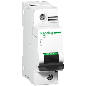 Miniature circuit breaker (MCB), Acti9 C120H, 1P, 80A, D curve, 15000A (IEC/EN 60898-1), 15kA (IEC/EN 60947-2)