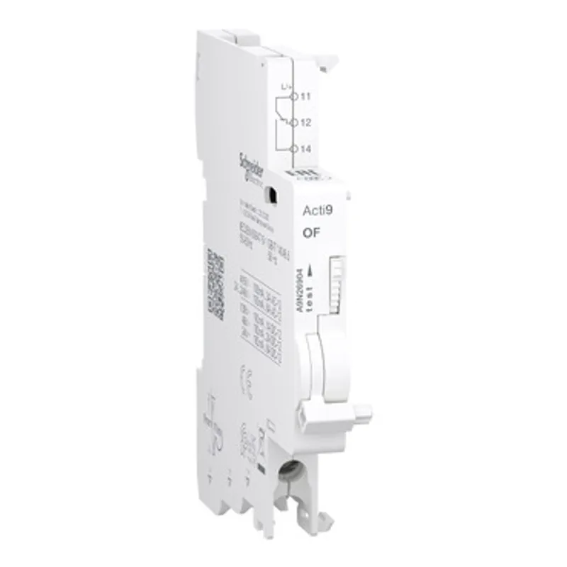 Auxiliary contact, Acti9 A9N, OF, 1 C/O, 100mA to 6A, 24VAC to 415VAC, 24VDC to 130VDC, bottom connection — photo 1 of 2