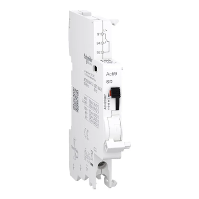 Auxiliary contact, Acti9 A9N, SD, 1 C/O, 100mA to 6A, 24-415 VAC, 24-130 VDC, bottom connection — photo 1 of 2