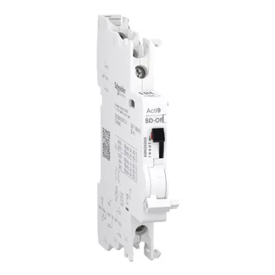 Auxiliary contact, Acti9 A9N, OF/SD+OF, 2 C/O, 100mA to 6A, 24VAC to 415VAC, 24VDC to 130VDC, top and bottom connection