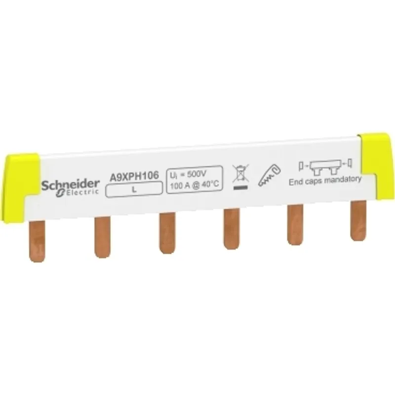 Acti9 - comb busbar - 1L - 18 mm pitch - 6 modules - 100A