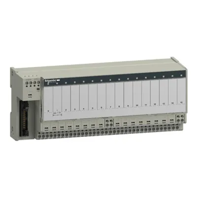 sub-base for plug-in relay ABE7 - 16 channels - fuses - relay 10 mm