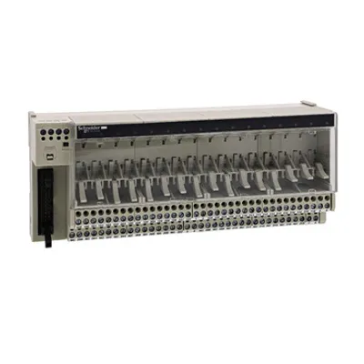 sub-base for plug-in relay ABE7 - 16 channels - relay 10 mm