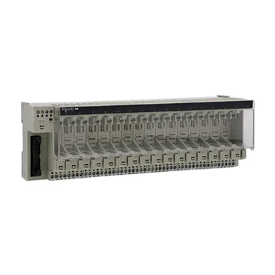sub-base for plug-in relay ABE7 - 16 channels - fuses - isolator - relay 12.5 mm